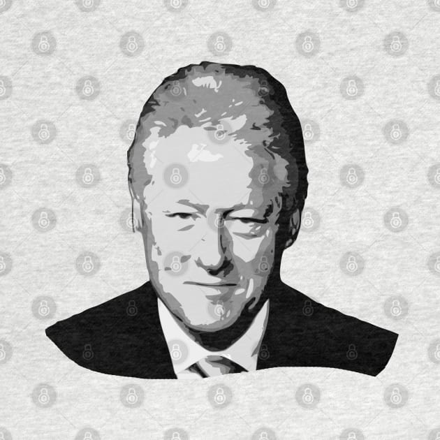 Bill Clinton Gryscale Pop Art by Nerd_art